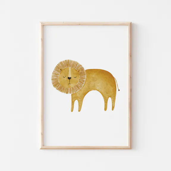 Safari plakat / løve