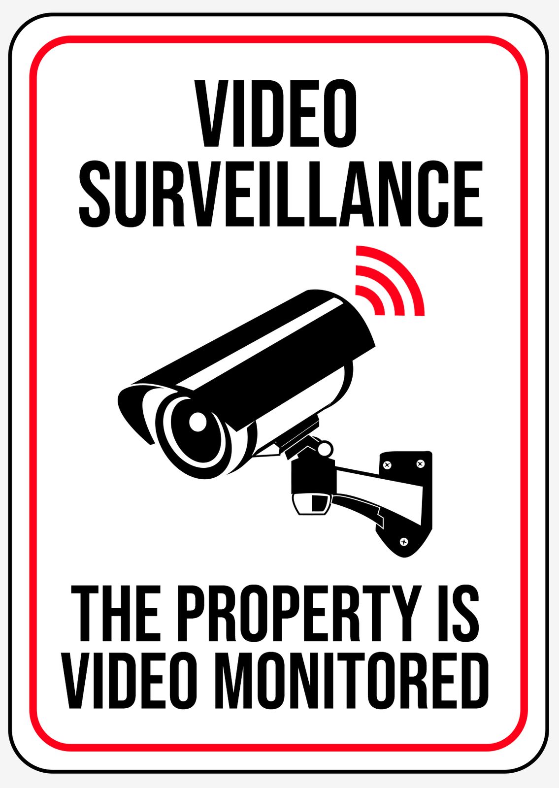 Sticker - Eiendommen Er Videoovervåket