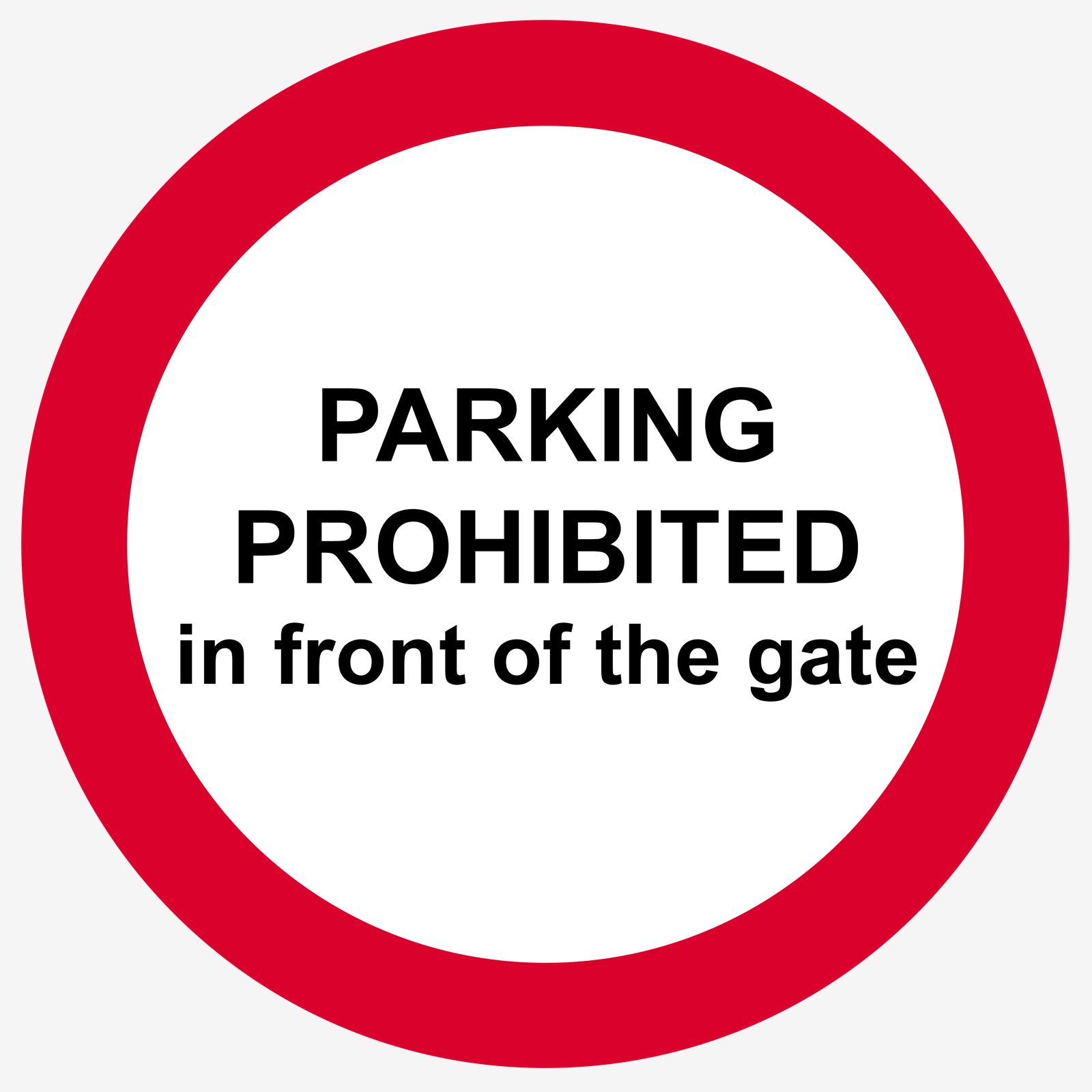 Klistremerke - Parkering forbudt foran porten