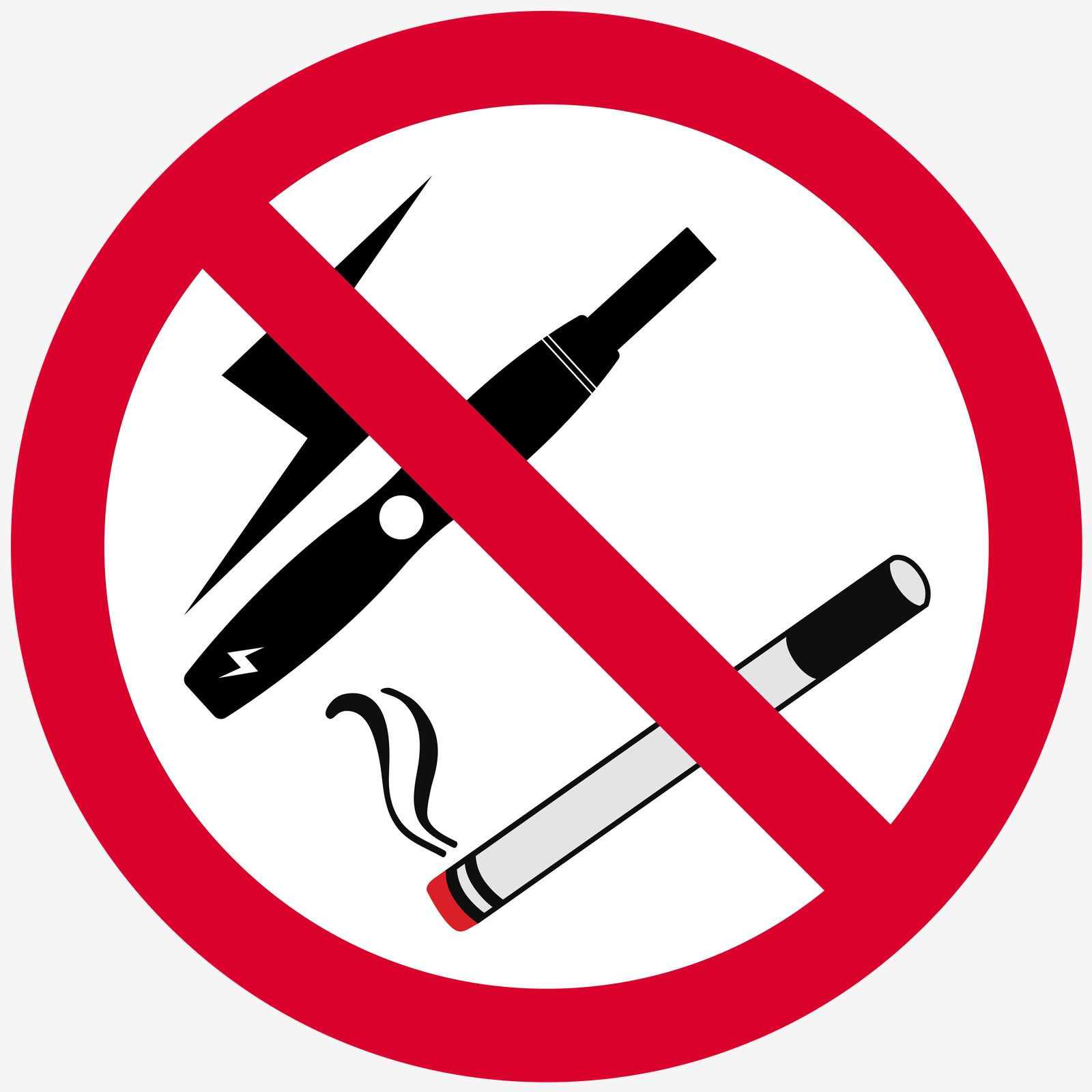 Sticker - Ingen røyking eller vaping