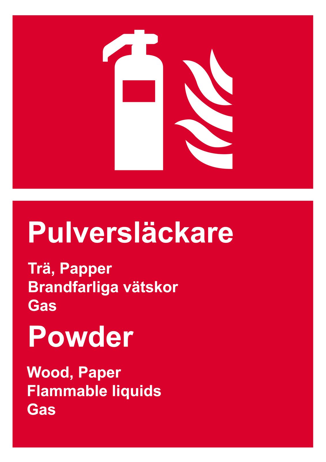 Sticker - Pulverbrannslukker