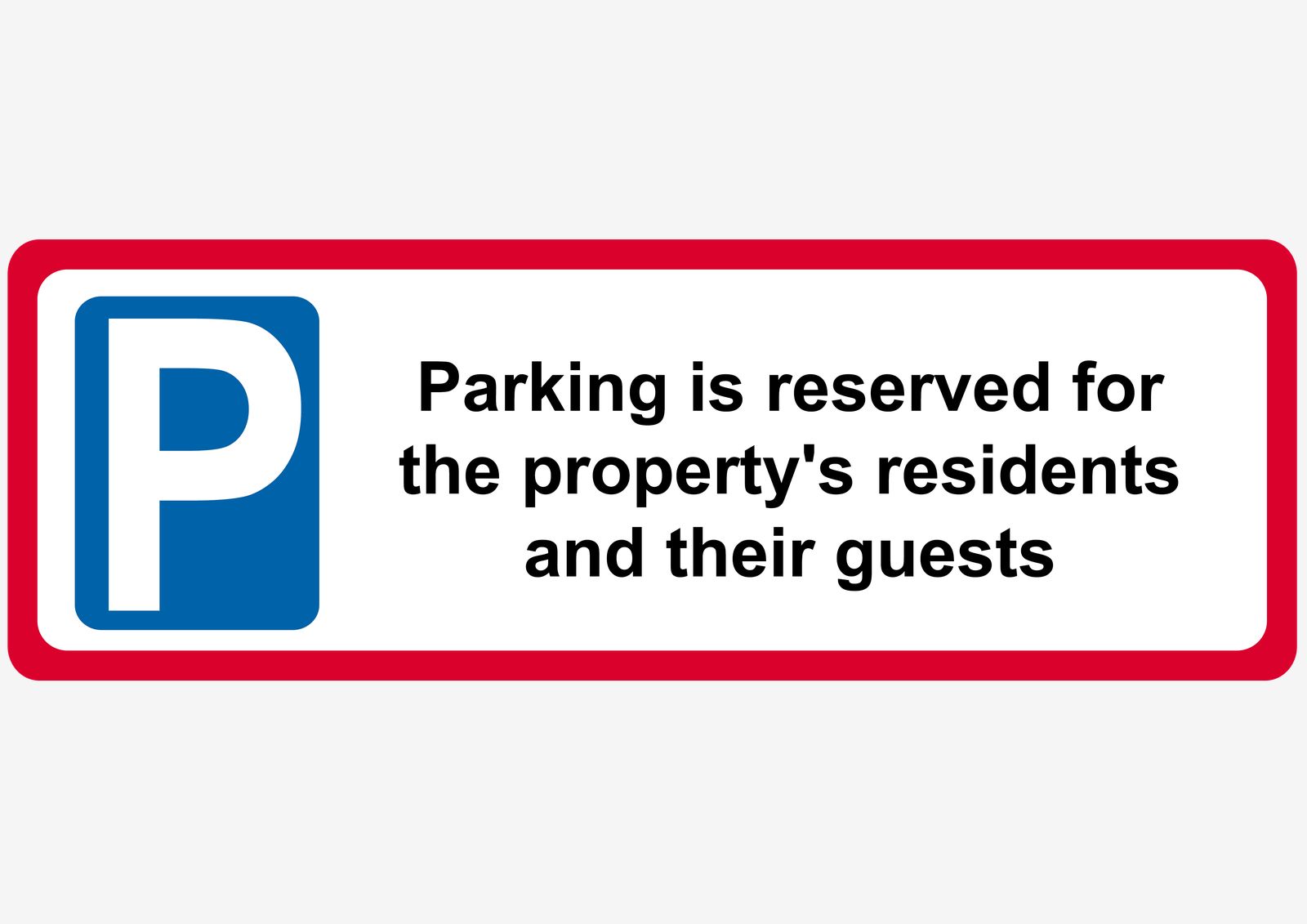 Klistremerke - Parkering Reservert