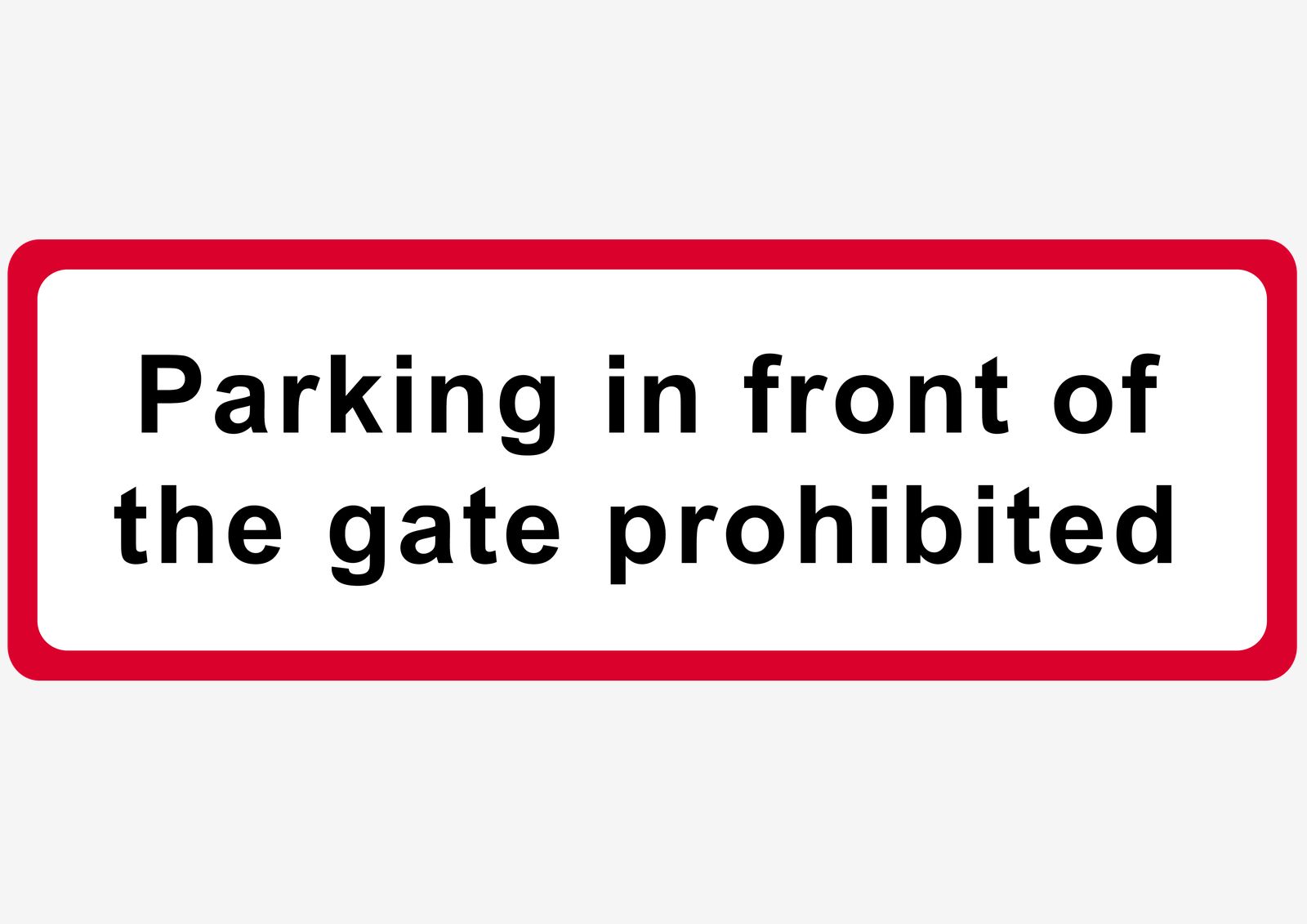 Klistremerke - Parkering foran porten forbudt