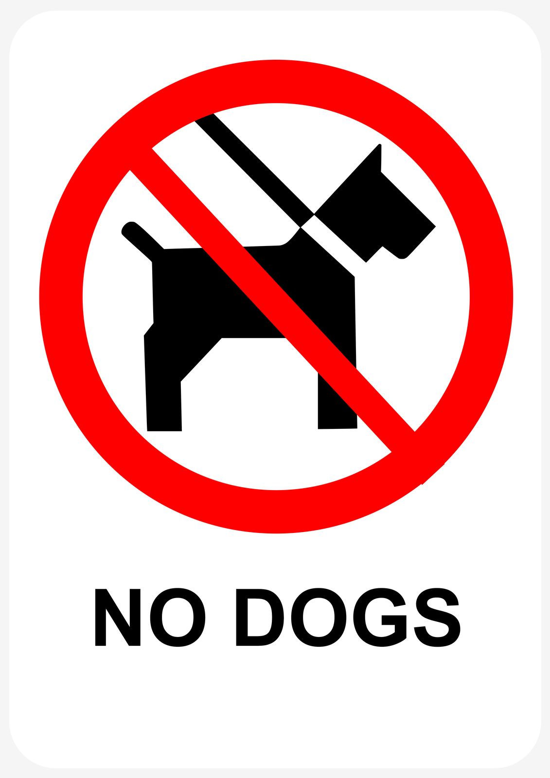 Sticker - Ingen Hunde