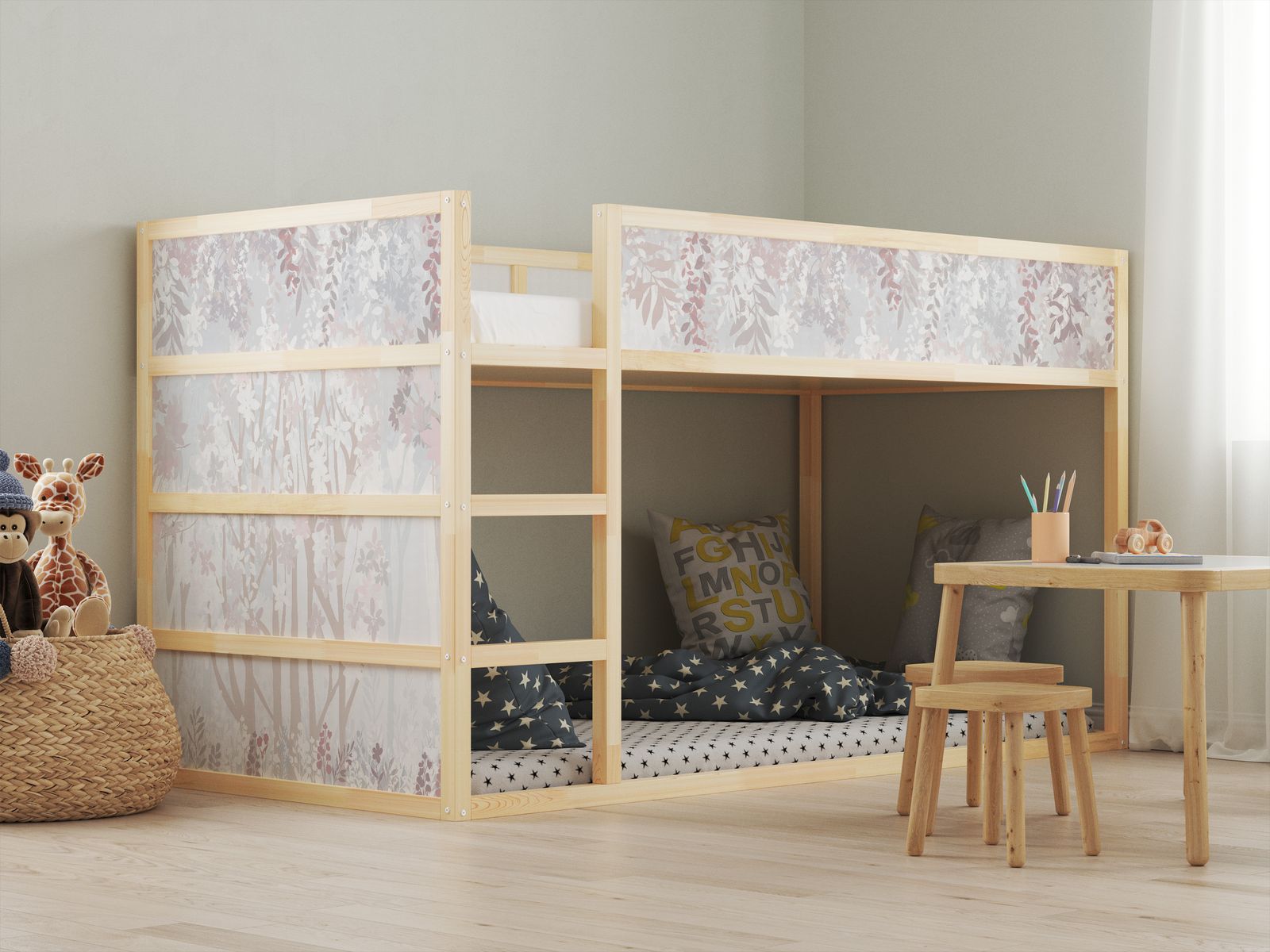 Selvklebende klistremerker – for Ikea KURA seng / - Klistremerke - Skogdesign