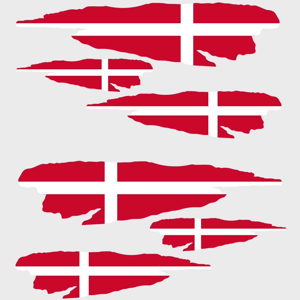 Danmark Flagg - Klistremerke