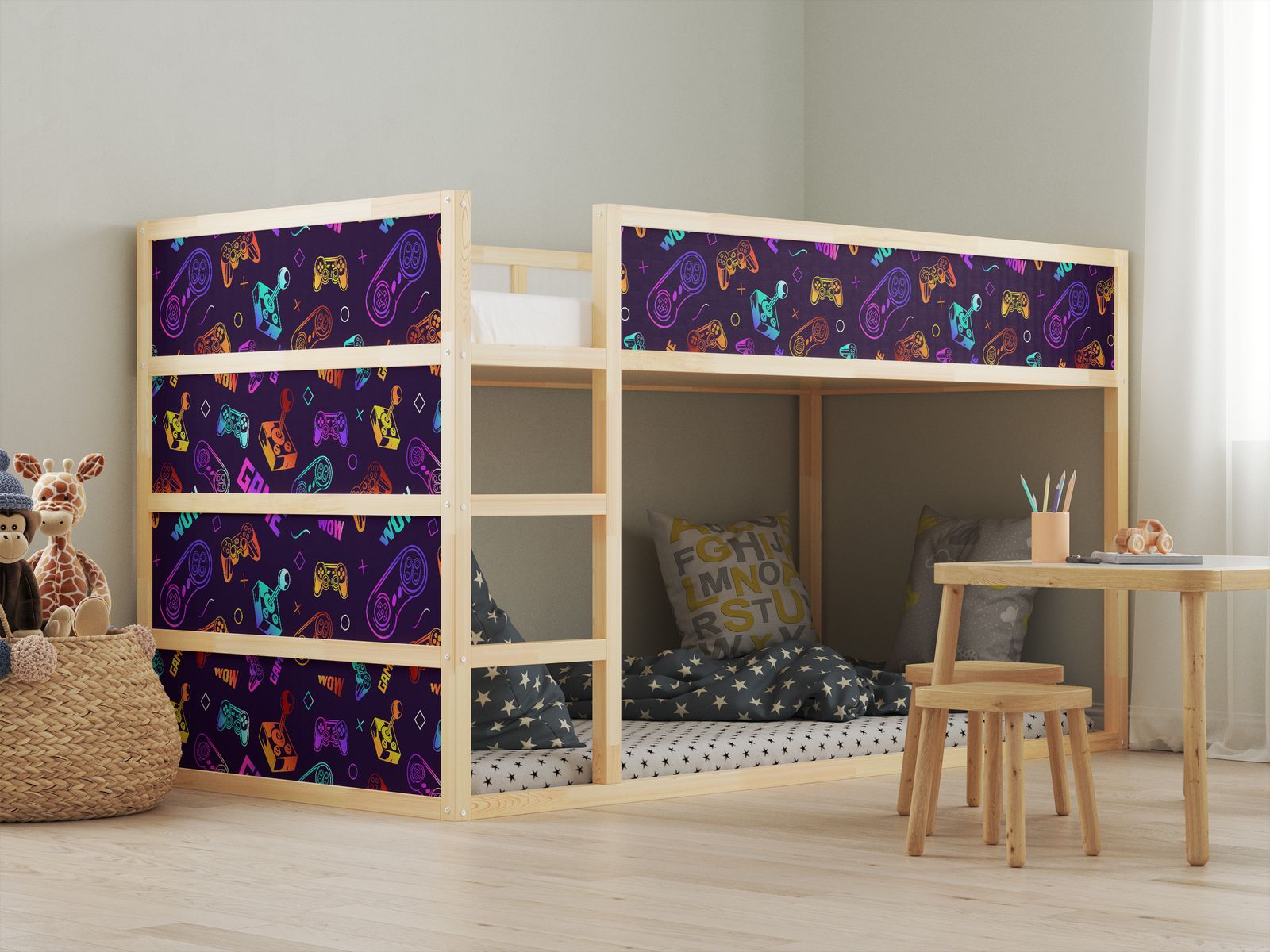 Selvklebende klistremerker – for Ikea KURA seng / - Klistremerke - Spilldesign