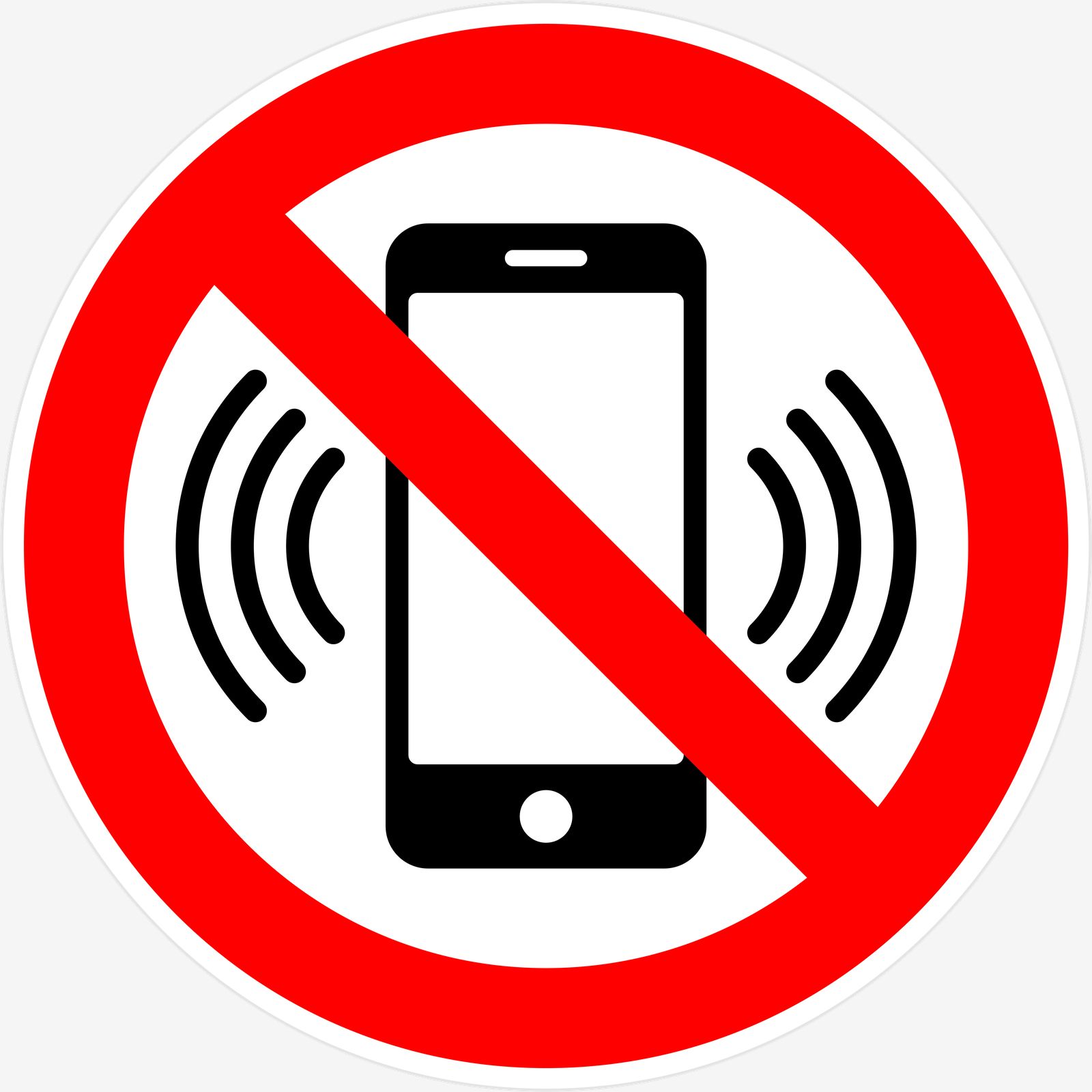 Klistremerke - Ingen Mobiltelefoner