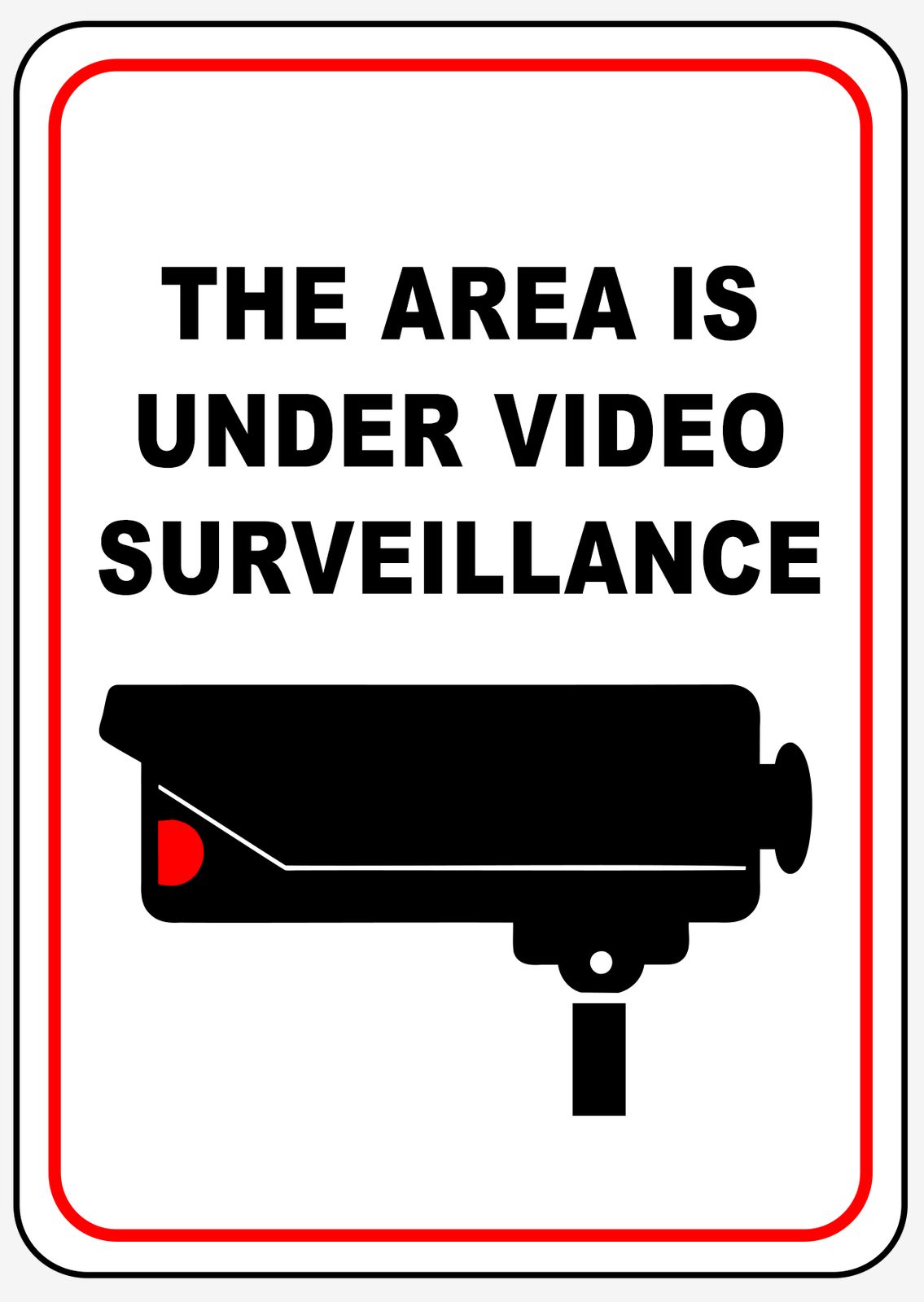Sticker - Området Er Under Videoovervåkning