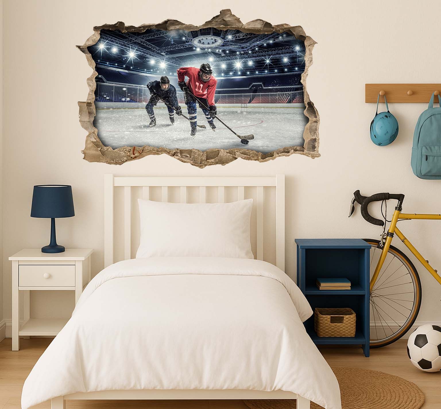 Veggklistremerke - Hockeyspillere